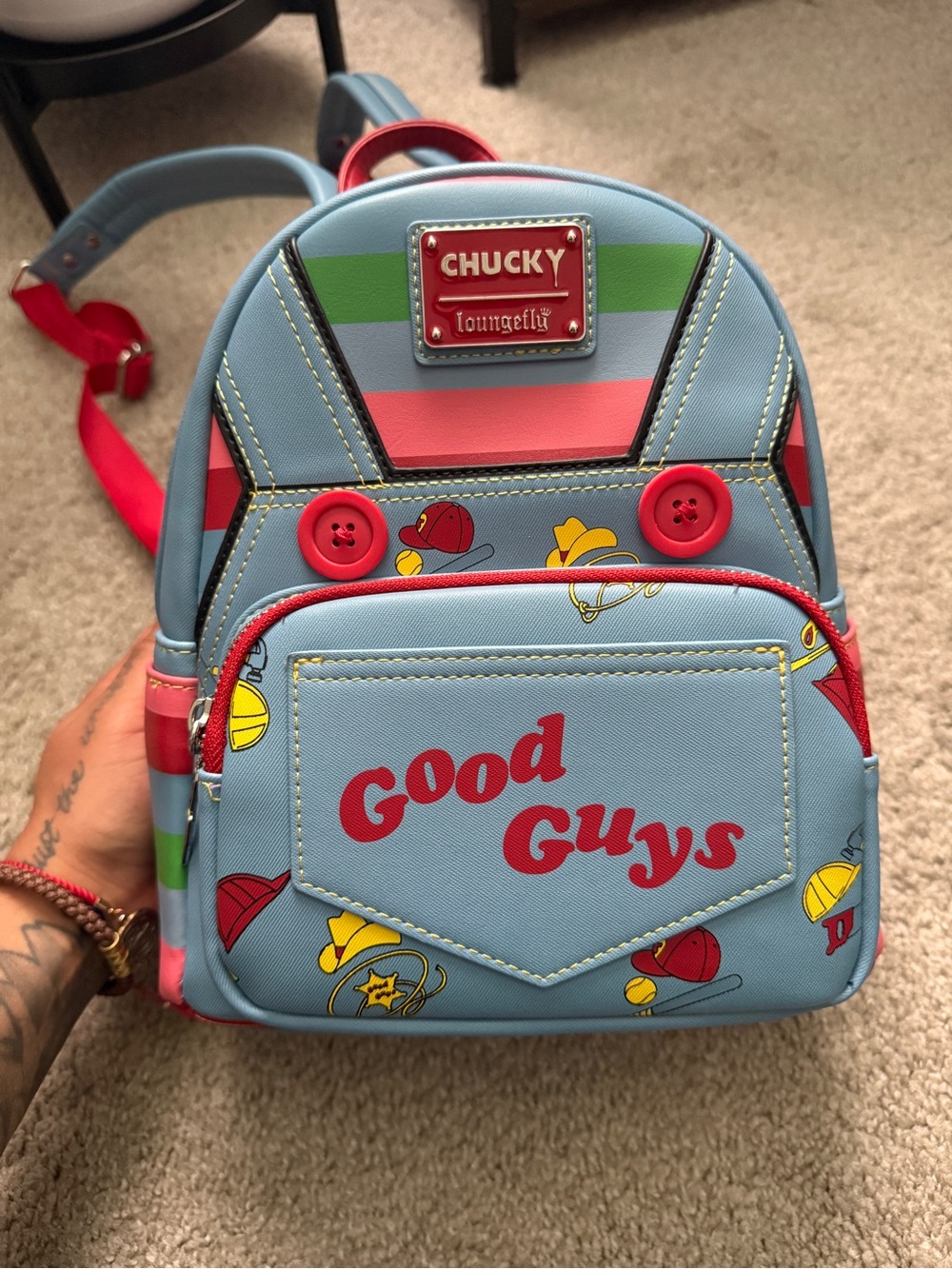 Chucky Loungefly Light Blue 'Good Guys' Mini Backpack